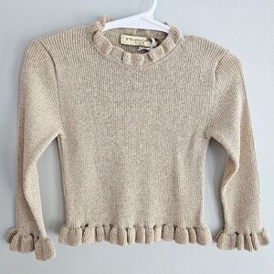 NWT Stella McCartney Kids Gold Lurex Knit Sweater